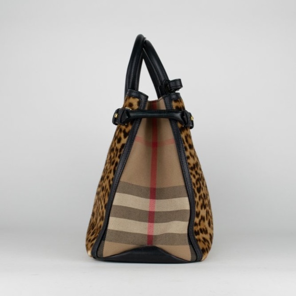 Burberry Calfhair Leopard Banner Tote - Picture 3 of 12